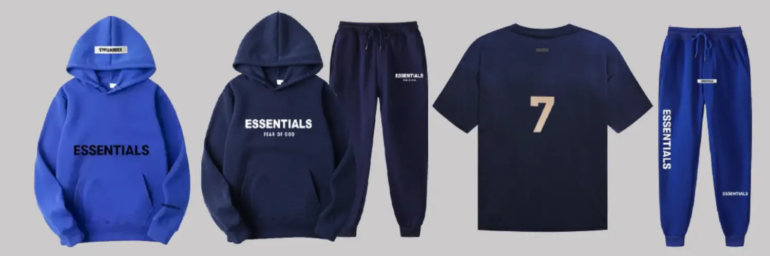 blue essentials hoodie